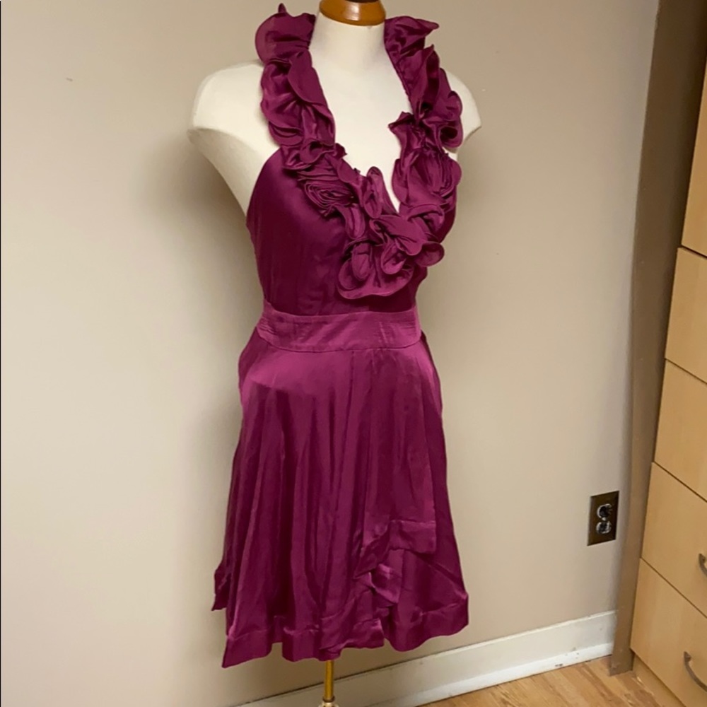 Bebe silk halter dress